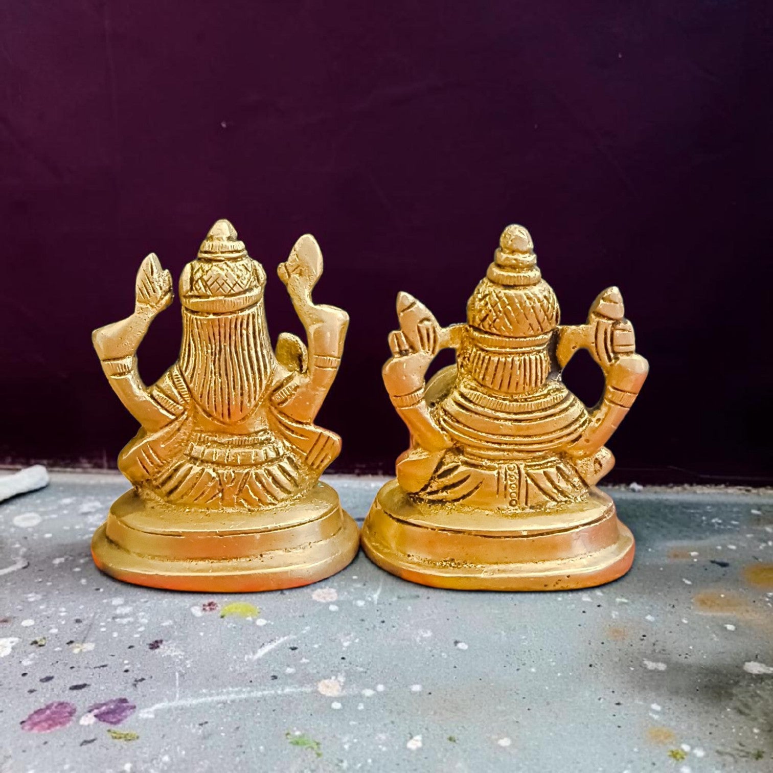 Lakshmi Ganesh Brass Murti for wealth prosperity success home temple decor brass idol for puja vastu spiritual gift