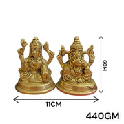 Lakshmi Ganesh Brass Murti for wealth prosperity success home temple decor brass idol for puja vastu spiritual gift