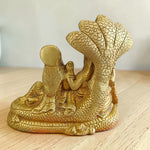 Lakshmi Narayan Brass Idol on Shesha Naag, Lord Vishnu Lakshmi Brass Murti for Home Temple Puja, Spiritual Decor and Divine Blessings