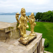 Lakshmi Narayan | Pure Brass Laxmi Narayan Idols Pair | Malawala