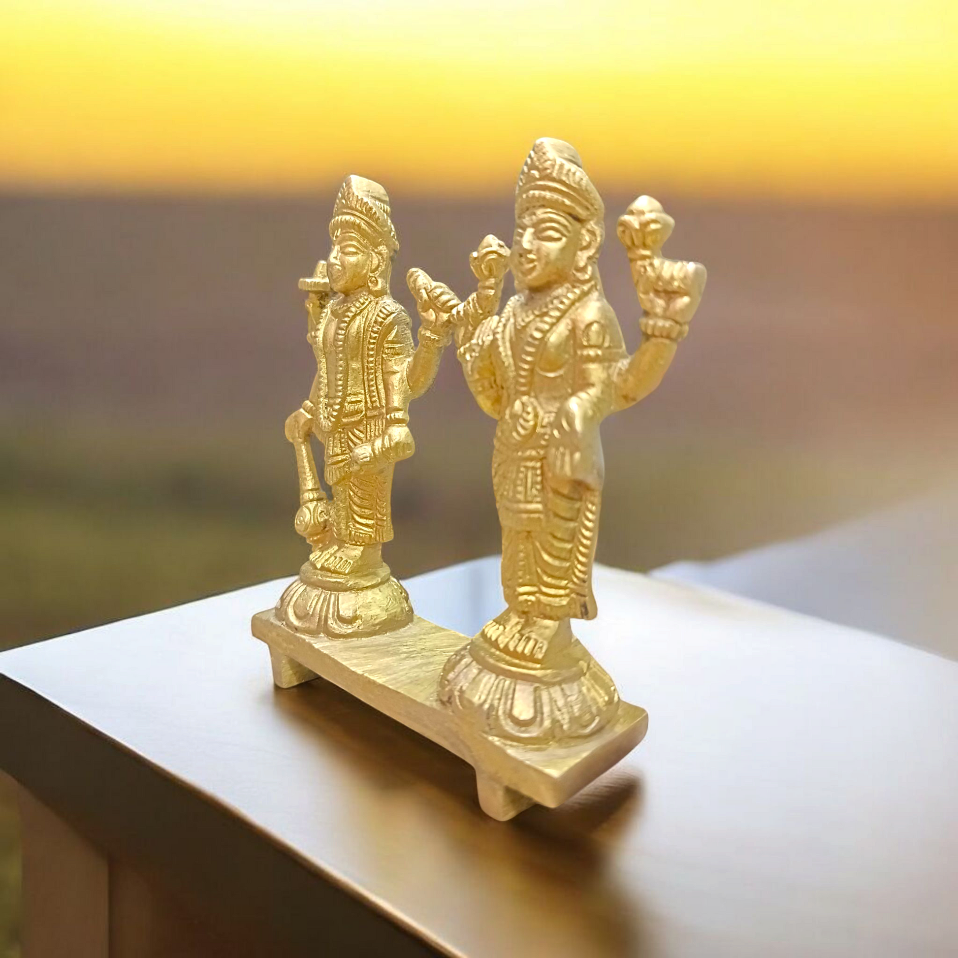 Lakshmi Narayan | Pure Brass Laxmi Narayan Idols Pair | Malawala