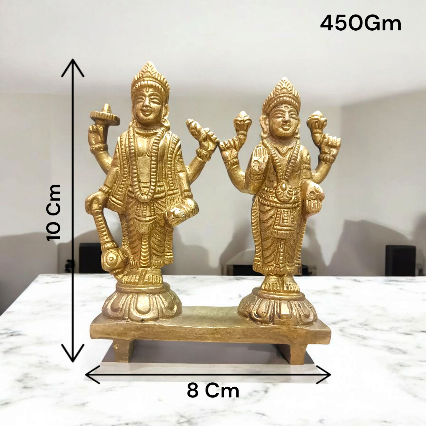 Lakshmi Narayan | Pure Brass Laxmi Narayan Idols Pair | Malawala