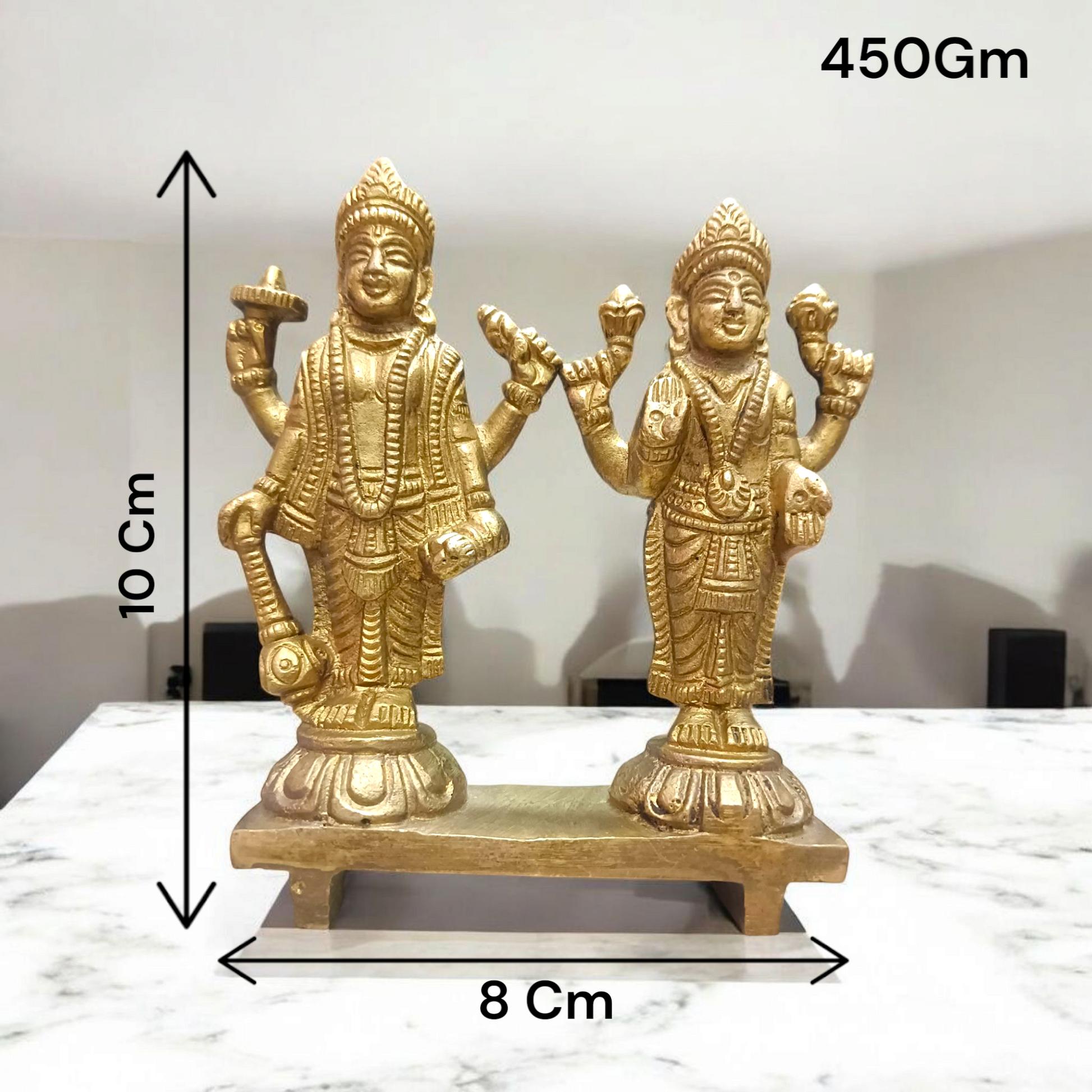 Lakshmi Narayan | Pure Brass Laxmi Narayan Idols Pair | Malawala