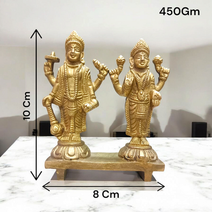 Lakshmi Narayan | Pure Brass Laxmi Narayan Idols Pair | Malawala