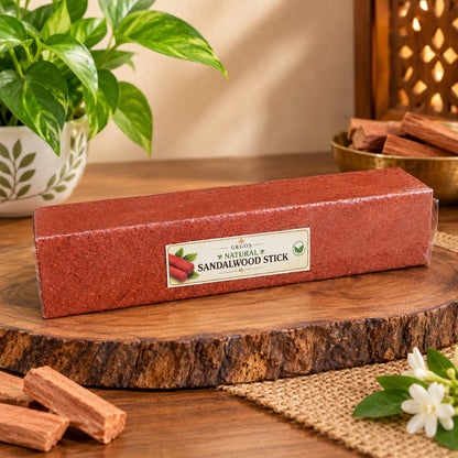 Lal Chandan Lakdi – 30–40 Grams | Natural Red Sandalwood Stick for Pooja, Healing & Spiritual Use – Malawala