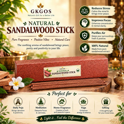 Lal Chandan Lakdi – 30–40 Grams | Natural Red Sandalwood Stick for Pooja, Healing & Spiritual Use – Malawala