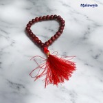 Lal Chandan Mala - Natural Red Sandalwood Mala for Passion & Spiritual Protection with Lab Certificate - Malawala