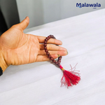 Lal Chandan Mala - Natural Red Sandalwood Mala for Passion & Spiritual Protection with Lab Certificate - Malawala