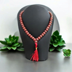 Lal Chandan Mala - Natural Red Sandalwood Mala for Passion & Spiritual Protection with Lab Certificate - Malawala
