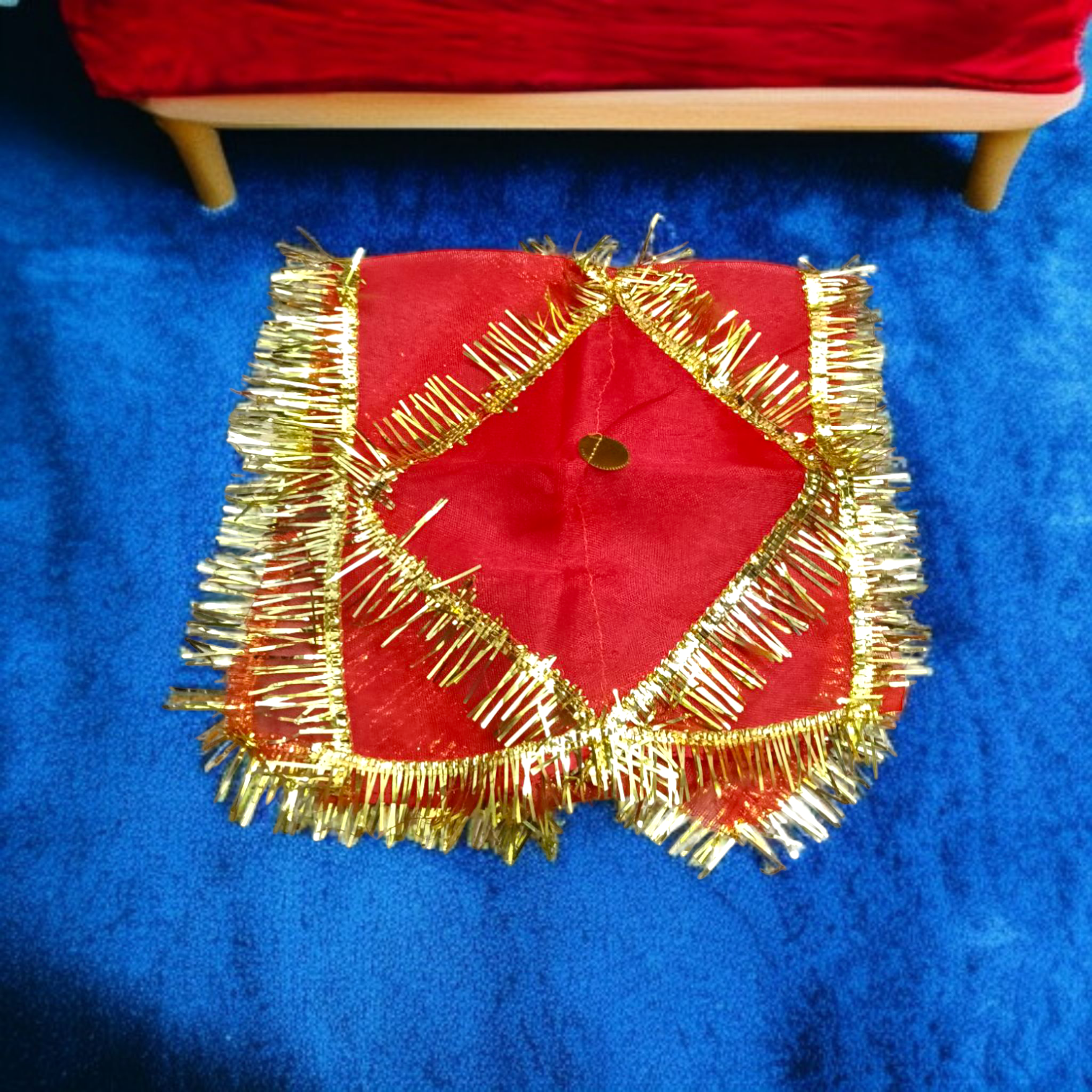 Lal Chunni | Mata Rani Red Chunri | 17x8" – Malawala
