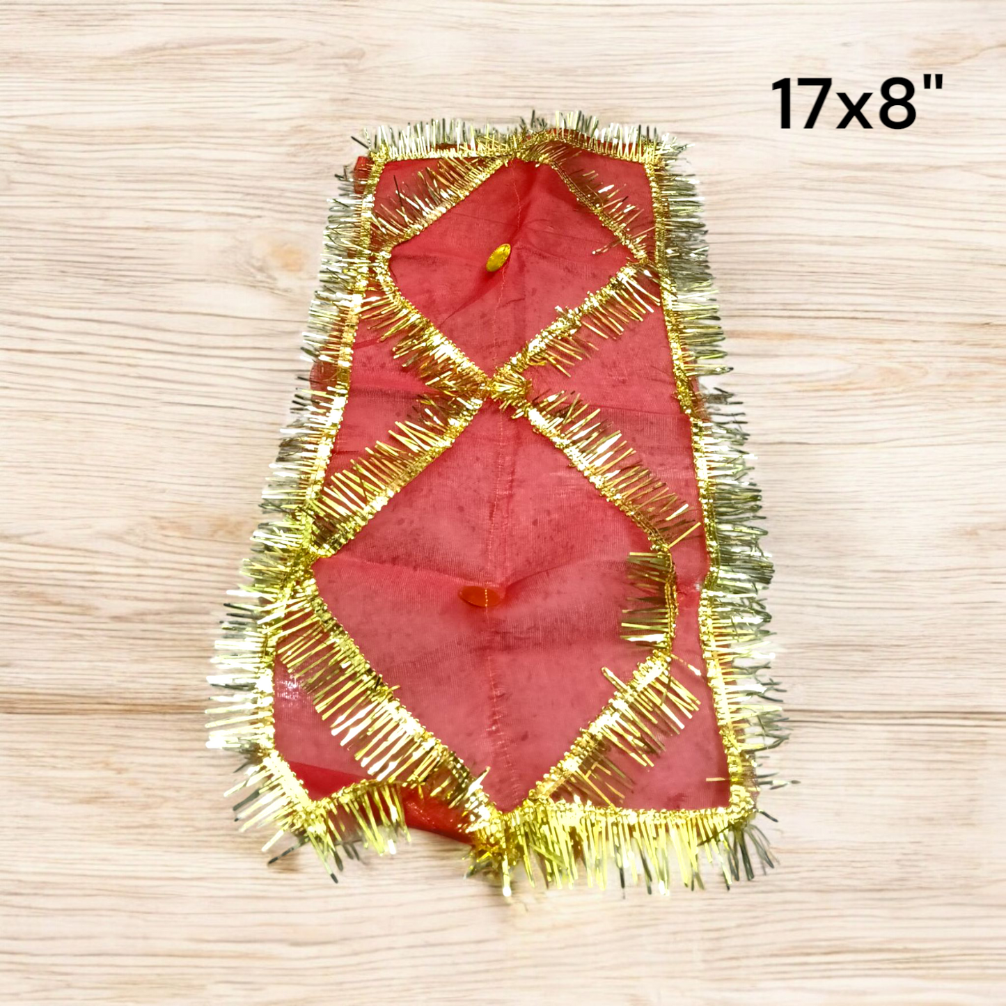 Lal Chunni | Mata Rani Red Chunri | 17x8" – Malawala