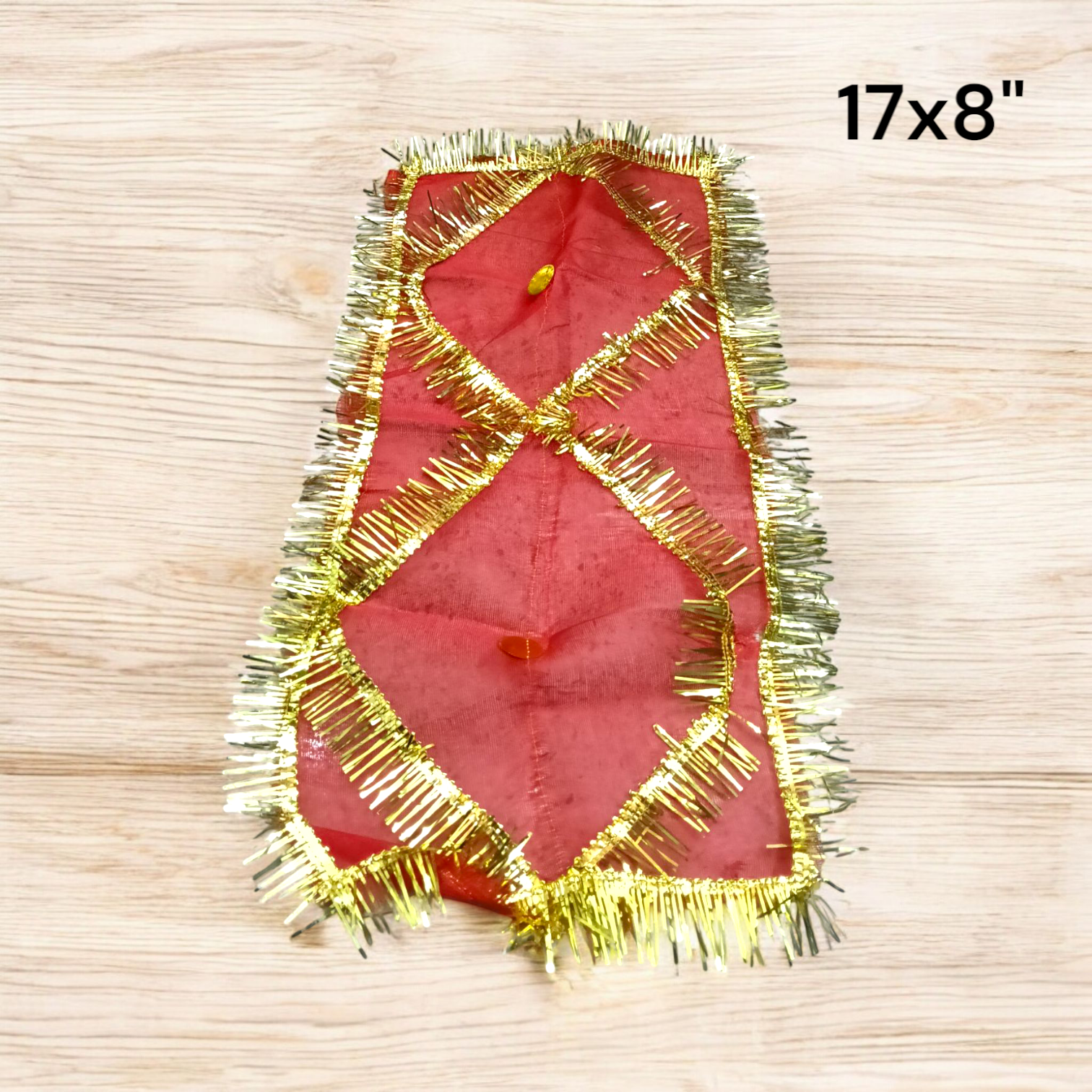 Lal Chunni | Mata Rani Red Chunri | 17x8" – Malawala