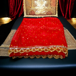 Lal Chunni | Mata Rani Red Chunri Bindi Style | 2 Meter – Malawala