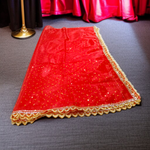 Lal Chunni | Mata Rani Red Chunri Bindi Style | 2 Meter – Malawala