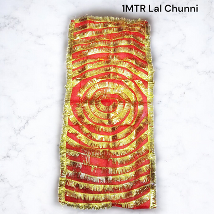 Lal Chunni | Mata Rani Red Chunri CLU | 1 Meter – Malawala