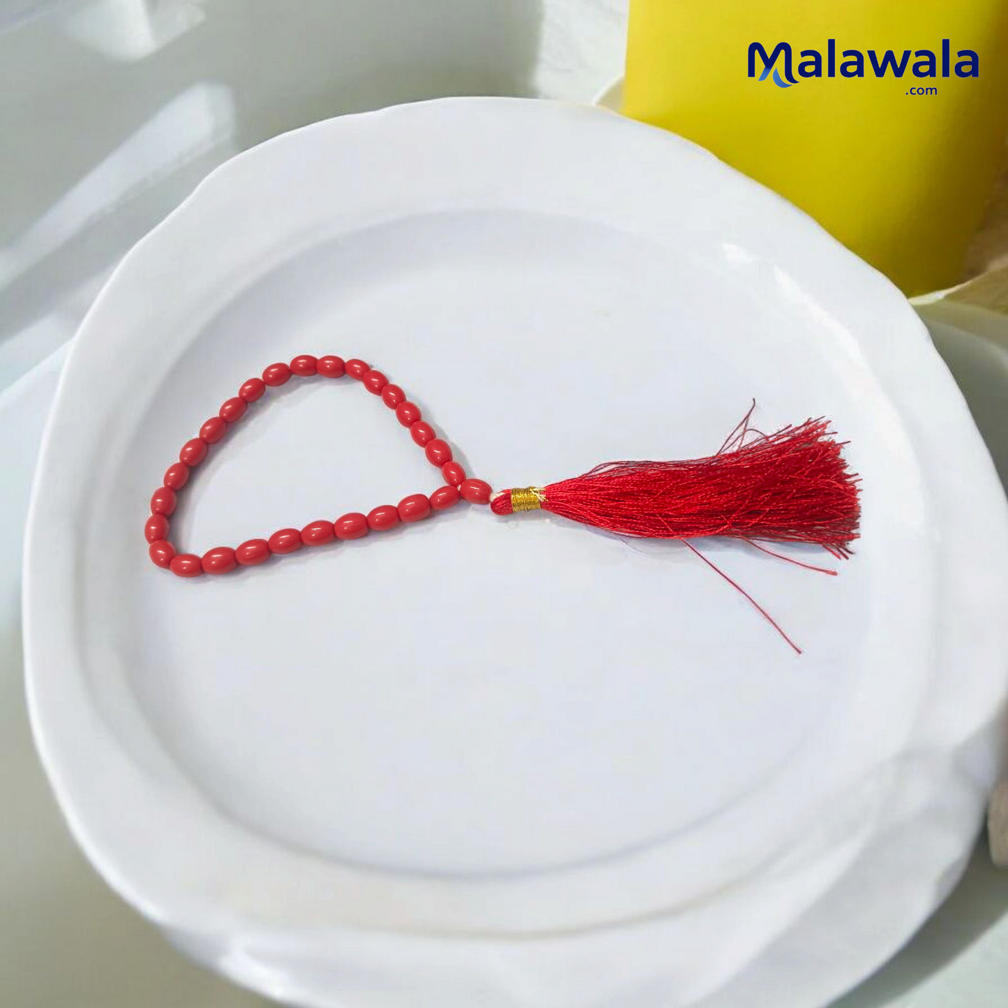 Lal Moonga Jaap Mala 27+1 Beads 7-8mm – Lab Certified | Malawala