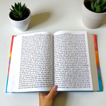 Large-size Sukh Sagar Shrimad Bhagwat Mahapuran book in Hindi with bold letters and traditional hardcover – Ideal for satsang and daily reading
