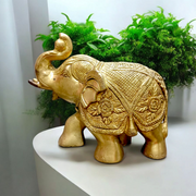 Large Elephant Statue | For Office Table in Brass | Malawala |