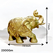 Large Elephant Statue | For Office Table in Brass | Malawala |