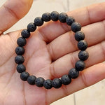 Lava Bracelet - Natural Lava Stone for Strength & Emotional Healing with Lab Certificate - Malawala