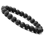 Lava Bracelet - Natural Lava Stone for Strength & Emotional Healing with Lab Certificate - Malawala