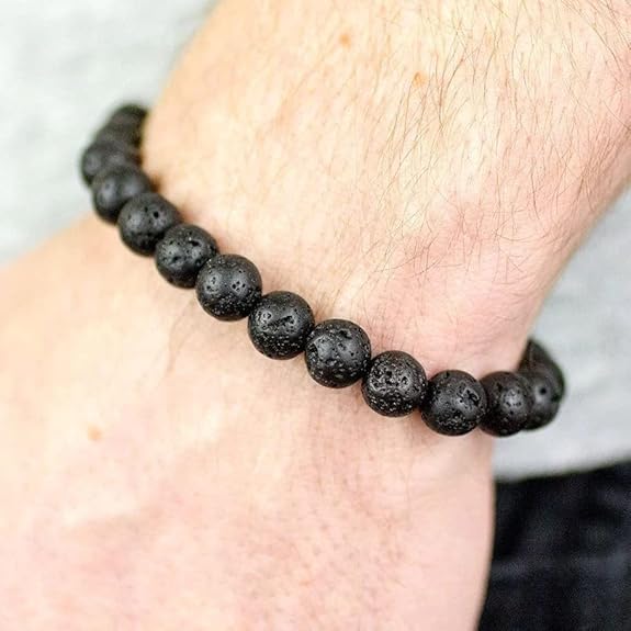 Lava Bracelet - Natural Lava Stone for Strength & Emotional Healing with Lab Certificate - Malawala