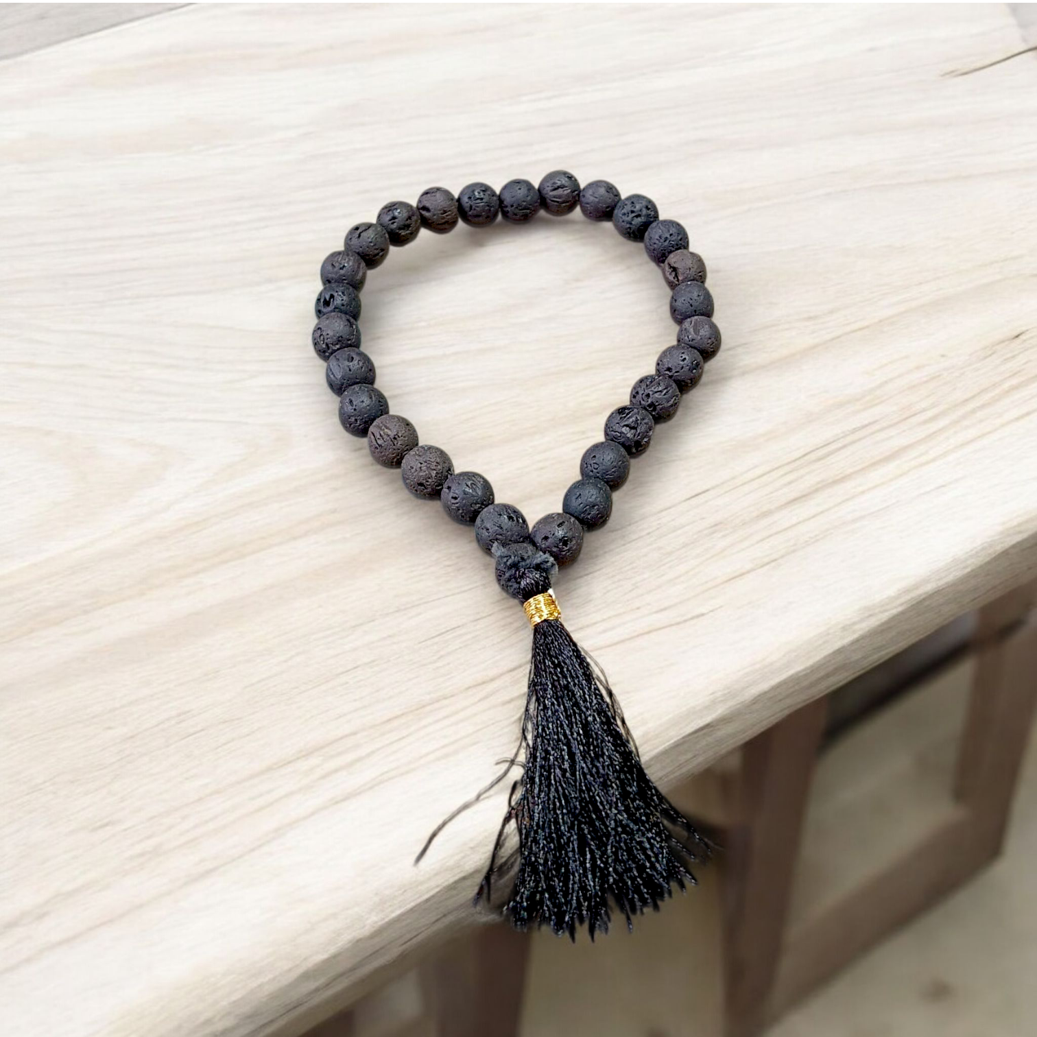 Lava Mala Natural Lava Stone 8MM 27+1 Beads Lab Certified Malawala