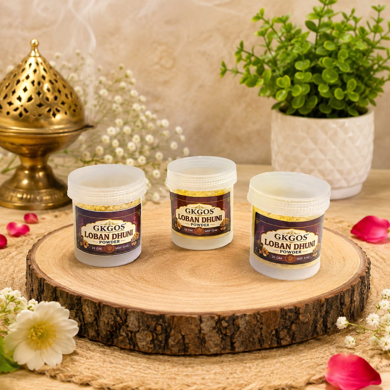 Loban Dhuni Powder Set of 5 Packs 100g Each for Puja, Havan & Home Fragrance