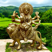 Maa Durga Brass Idol | Sherawali Mata Brass Statue | Maa Vaishno Devi Brass Idol | Malawala