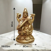 Maa Saraswati Idol in Brass | Goddess Saraswati | Malawala
