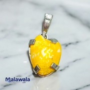 Machh Mani Pendant Lab-Certified | Natural Yellow Machmani in Pendant - Malawala
