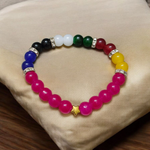Mix Agate Bracelet | Mix Hakik Bracelet | 7 Type Of Agate Bracelet | 8mm Beads Stretchable | Lab Certified