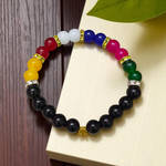 Mix Agate Bracelet | Mix Hakik Bracelet | 7 Type Of Agate Bracelet | 8mm Beads Stretchable | Lab Certified
