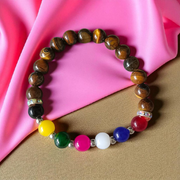 Mix Agate & TigerEye's Bracelet – 7 Types of Agate with 8MM Tiger Eye Beads, Stretchable & Lab Certified  Malawala