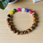 Mix Agate & TigerEye's Bracelet – 7 Types of Agate with 8MM Tiger Eye Beads, Stretchable & Lab Certified  Malawala