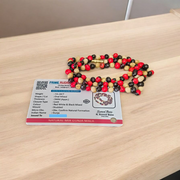 Mix Gunja Mala - Natural Red, Black & White Gunja / Ratti Mala 5mm Beads  with Lab Certificate - Malawala