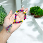 Mix Hakik Mala 8MM - Natural Multicolor Agate for Balance & Protection with Lab Certificate - Malawala