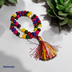 Mix Hakik Mala 8MM - Natural Multicolor Agate for Balance & Protection with Lab Certificate - Malawala