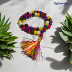 Mix Hakik Mala 8MM - Natural Multicolor Agate for Balance & Protection with Lab Certificate - Malawala