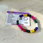Mix agate bracelet 8mm stretchable lab certified natural healing crystal bracelet for protection and balance