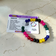 Mix agate bracelet 8mm stretchable lab certified natural healing crystal bracelet for protection and balance