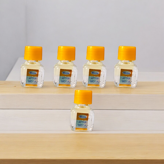 Motia Attar Set of 4 – 2ML | Premium Perfume by Veena for a Fresh & Elegant Fragrance – Malawala