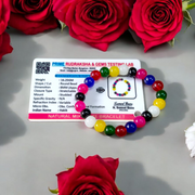 Multicolor 8mm Natural Agate Beads Bracelet – Stretchable Mix Hakik Stone Jewelry by MalaWala