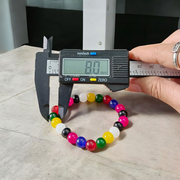 Multicolor 8mm Natural Agate Beads Bracelet – Stretchable Mix Hakik Stone Jewelry by MalaWala