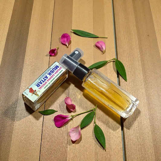 Musk Spray Attar 25ML by MALAWALA – premium alcohol-free natural attar in elegant glass bottle for daily and spiritual use