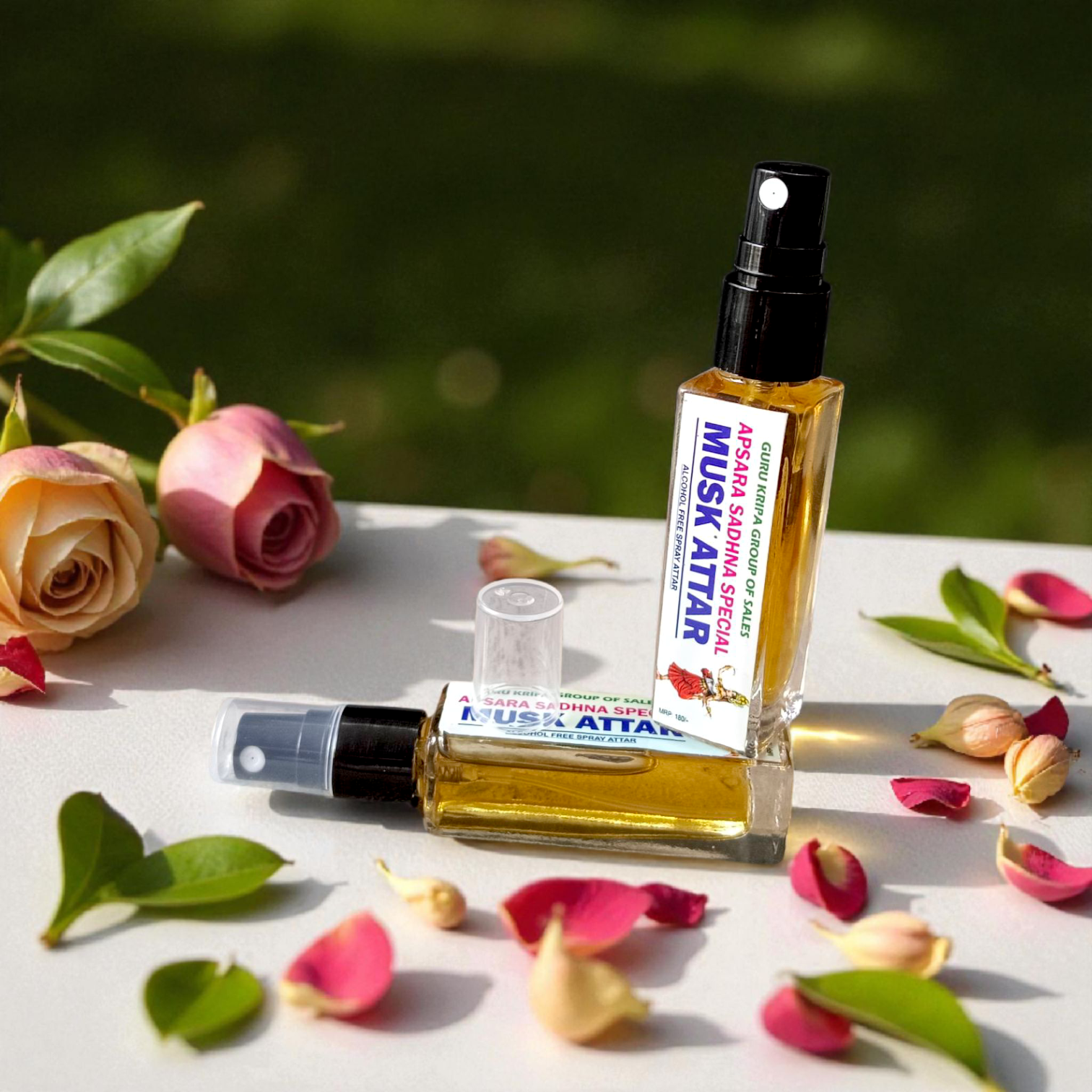Musk Spray Attar 25ML by MALAWALA – premium alcohol-free natural attar in elegant glass bottle for daily and spiritual use