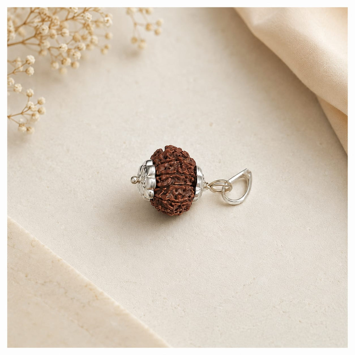 Natural 12 Mukhi Rudraksha Pendant lab certified original bead for spiritual use