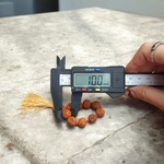 Natural 5 Mukhi Rudraksha Finger Mala with 9+1 handcrafted 8mm beads, ideal for meditation, chanting, puja, and daily spiritual healing