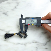 Natural Black Rudraksha Mala 9+1 Beads | 5 Mukhi Mala by MALAWALA