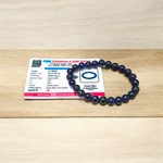 Natural Blue Tourmaline Bracelet – 8mm Stretchable Beads for Meditation, Calm, and Energy Healing by MalaWala